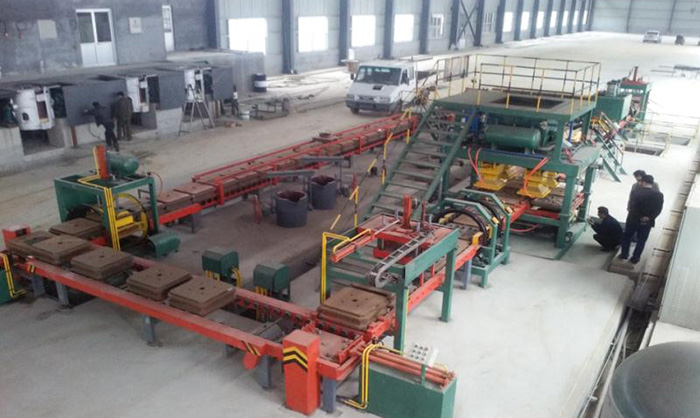 Automatic Horizontal Flaskless Parting Green Sand Molding Machine Line