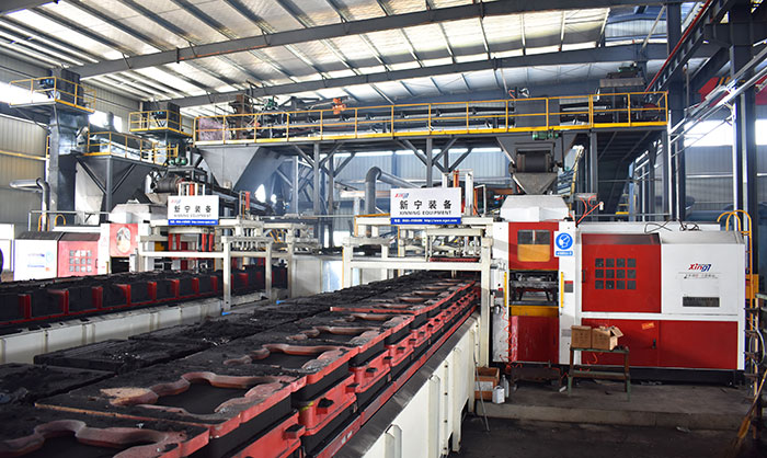 Horizontal casting production line