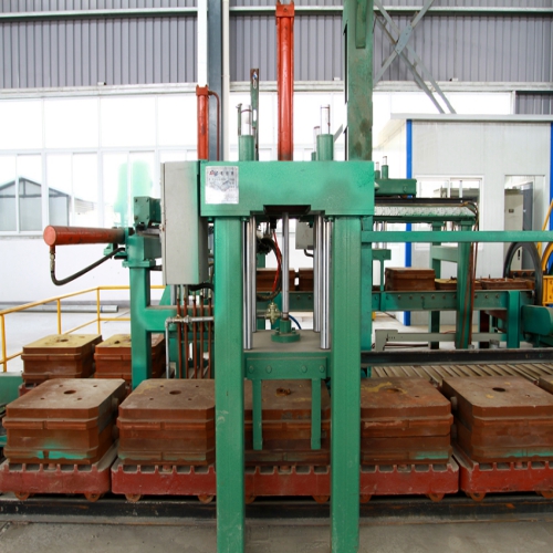 Iron mold sand - coated crankshaft casting line