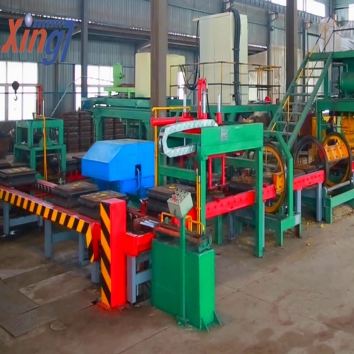 (horizontal parting) iron mould sand casting production line